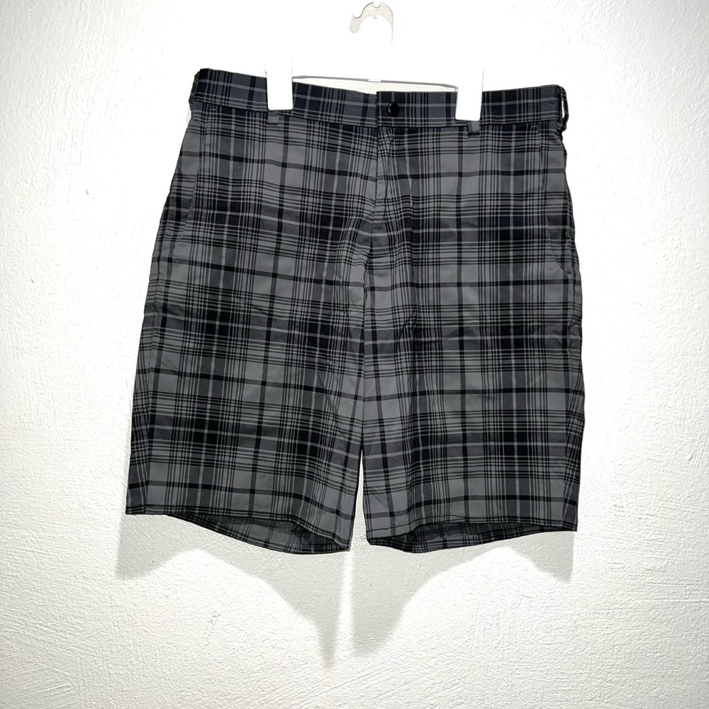 Nike Golf Tour Performance Dri Fit Black Plaid Shorts